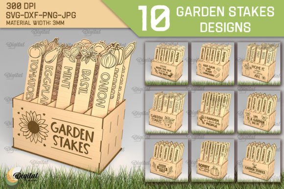 Download Vegetables Garden Stakes LaserCut Bundle - Lasercut Collection