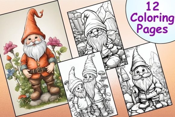 Download 12 Printable Garden Gnome Coloring Pages - Printable Collection
