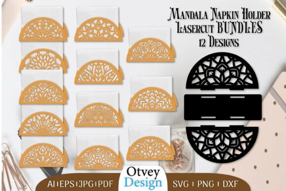 Download Mandala Napkin Holder Lasercut BUNDLES - Lasercut Collection