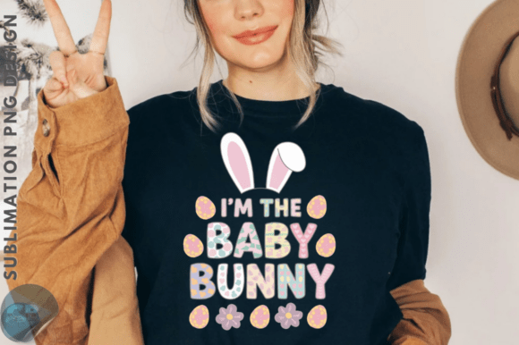 Download I'm the Baby Bunny Funny Easter PNG - Premium Resources