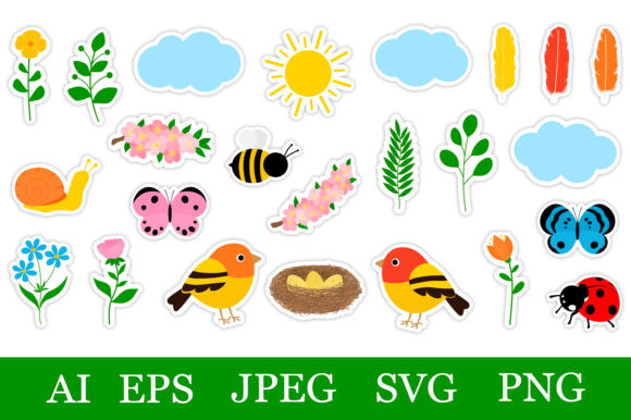 Download Spring Stickes. Spring Sticker Printable - Printable Collection