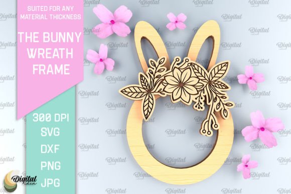Download Easter LaserCut Wreath. Easter Bunny SVG - Lasercut Collection