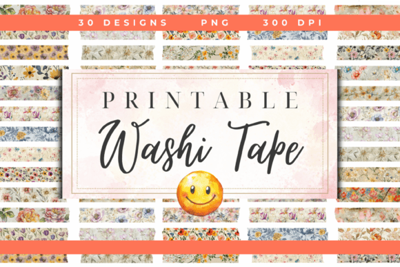 Download Spring Florals Washi Tape Printable - Printable Collection